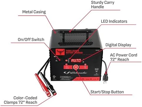 Schumacher Electric 6A Car Battery Charger & Maintainer, 6V/12V – FR01335 - Image 6