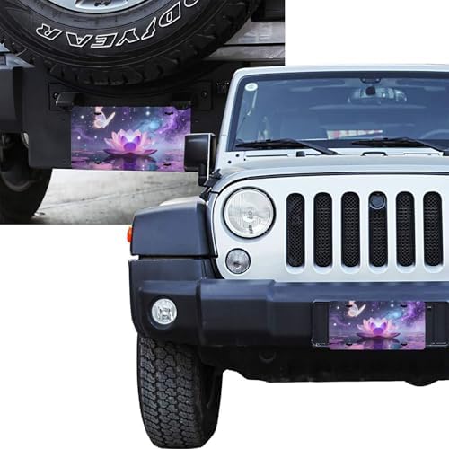 Lotus Butterfly Galaxy Front License Plate 6" * 12" for Women
