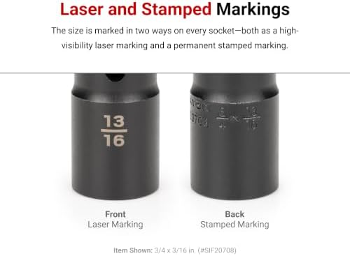TEKTON 1/2 Inch Drive Axle Nut Impact Socket Set, 7-Piece | SID92101 - Image 6