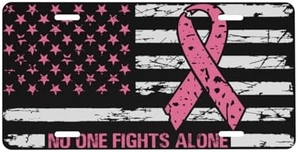 Breast Cancer Front License Plate 6" * 12" for Women