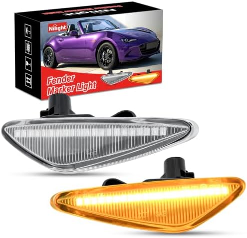Nilight Fender Side Marker Lights 2PCS for 2016-2025 Mazda MX-5 Miata ND