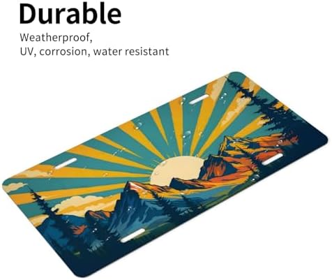 Adventure Mountain Sunrise Front License Plate 6" * 12" for Women