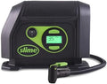 Slime 40088 Tire Inflator, Portable Car Air Compressor, Inflate Right automatic shut off, with Digital 99 psi Display, Long Hose and LED Light, 12V, 6 min inflation by Slime