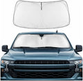 Motor Trend Custom Fit GMC Sierra & Chevy Silverado Windshield Sun Shade - Fits All (2019-2026) Trims - Car Windshield Sunshade Sierra & Silverado Accessories - Automotive Interior Protection