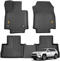 CAT® JustFit™ 3D Custom Fit Floor Mats for Toyota RAV4 2019 2020 2021 2022 2023 2024 2025 - (Not Fit Hybrid) Heavy Duty Car Floor Liners Protection Laser Measured, Toyota RAV4 Accessories