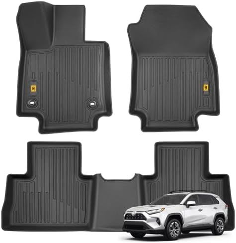 CAT® JustFit™ 3D Custom Fit Floor Mats for Toyota RAV4 2019 2020 2021 2022 2023 2024 2025 - (Not Fit Hybrid) Heavy Duty Car Floor Liners Protection Laser Measured, Toyota RAV4 Accessories