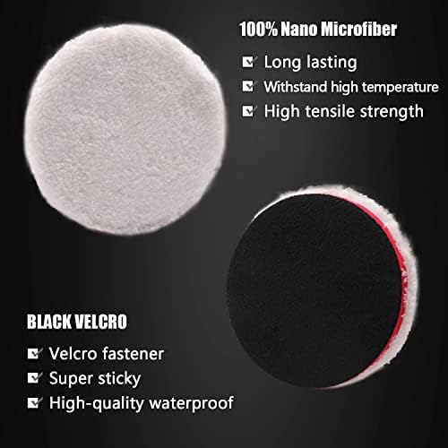 Buffing Polishing Pads, 7Pc 5.5 Inch Face for 5Inch 125mm Backing Plate Compound Buffing Sponge Pads Cutting Polishing Pad Kit for Car Buffer Polisher Compounding, Polishing and Waxing -PPTYS5SET - Image 6