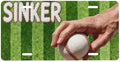 Baseball Sinker Front License Plate 6" * 12" for Women