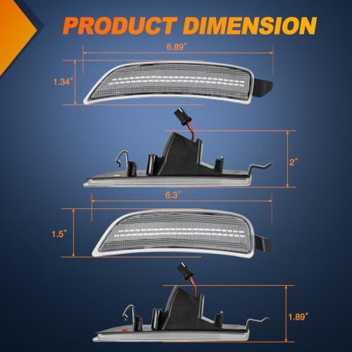 Nilight Fender Side Marker Lights 4PCS for 2016-2025 Mazda MX-5 Miata ND