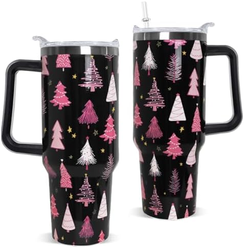 Christmas Tumbler 40 oz Xmas Tree Cup Winter Coffee Travel Mug Stainless Steel Insulated Cups Holiday Water Bottle Christmas Decor Gifts for Women by Unknown