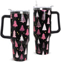 Christmas Tumbler 40 oz Xmas Tree Cup Winter Coffee Travel Mug Stainless Steel Insulated Cups Holiday Water Bottle Christmas Decor Gifts for Women by Unknown