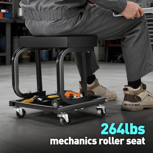 DNA MOTORING Mechanics Roller seat, Rolling Creeper Garage/Shop Seat - Image 4