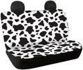 Car Rear Seat Covers Non-Slip Stretch Universal for Car Truck Van SUV, Cow Back Seats Cushion Protective Against Dirt & Pet Fur Womens Car Backseat Covers Decor
