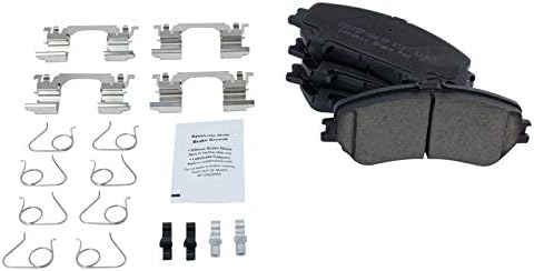 TRQ Front Brake Pads Ceramic Hardware Wear Sensor