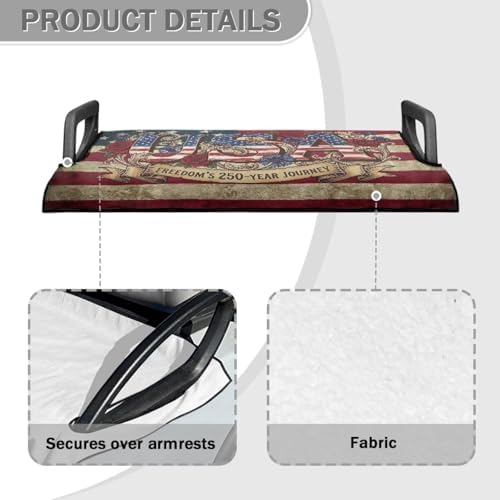 Yewattles Golf Cart Seat Cover Portable Club Car Seat Towel Universal Fit 2-Seat Golf Cart - Image 4