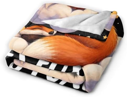 Cute Fox Blanket for Women, Gifts for Girls, Just A Girl Who Loves Foxes Blankets for Kids, Soft Cozy Lightweight Throw for Bed Sofa Home Travel Room Decor, 50x60 Inch - Image 2