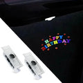 2 PCS Car Door Logo Lights Birthday Gift Compatible for Challenger 2015-present Courtesy LED Ghost Shadow Light Projector Lamps Accessories Birthday Gift (Happy Birthday)