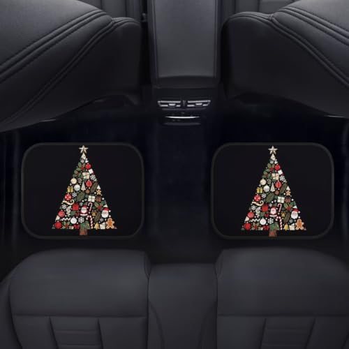 Christmas Tree Car Floor Mats Set of 4