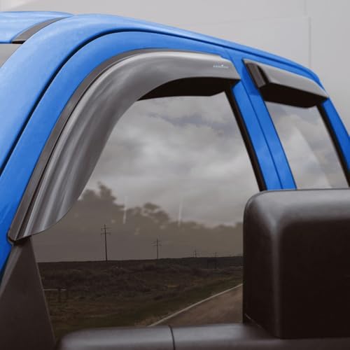Goodyear Shatterproof Window Deflectors for Chevrolet (Chevy) Silverado/GMC Sierra 2014-2018 Double Cab, Vent Visor,Truck Accessories,Tape-on Rain Guards, Window Visors,Vent Deflector, 4pcs - GY003281