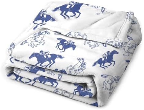Socira Kentucky Horse Racing Derby Blanket Throw Blanket Kentucky Horse Racing Derby Gifts for Women Men Soft Sofa Throws for Travel Camping Bed Home Decor Car Birthday Gift 60"*80"（150 * 200cm） - Image 3