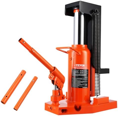 VEVOR Hydraulic Toe Jack, 10 Ton Lift, 20 Ton Capacity, 1.2-7.5 in Toe Height, 12.6-18.9 in Top Height, Air Hydraulic Claw Jack for Machinery by VEVOR