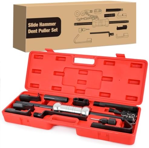GOOACC 13PCS Slide Hammer Dent Puller, 10LBS Auto Body Dent Repair Tool Kit by GOOACC