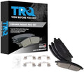 TRQ Front Brake Pads Ceramic Hardware Wear Sensor