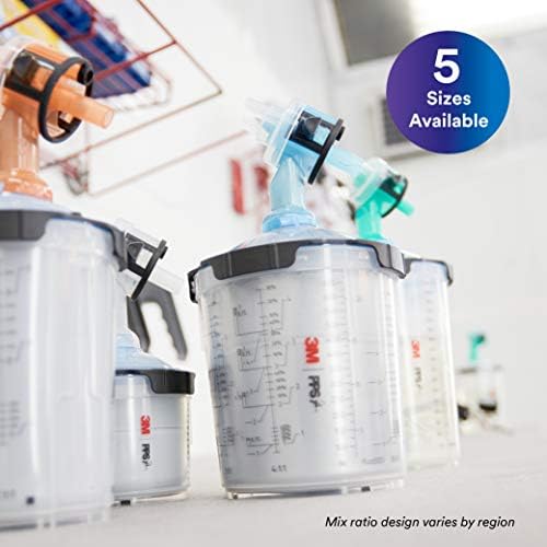 3M PPS Series 2.0 Paint Spray Gun System Refill Kit with Lids and Liners, 26171, Midi, 13.5 oz, 200-micron Filter, Use for Cars, Furniture, Home, 12 Disposable Lids, 12 Liners and 16 Sealing Plugs - Image 6