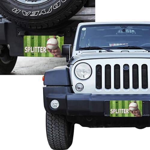 Baseball Splitter Front License Plate 6" * 12" for Women