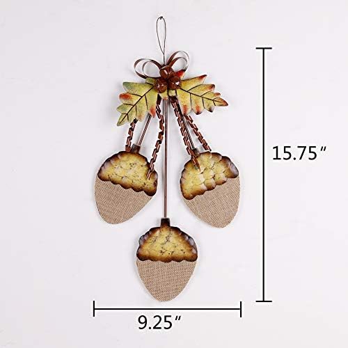 Rustic Wooden Hanging Acorn Decor Autumn Themed Wall Decor 15.75" X 9.25" - Image 6