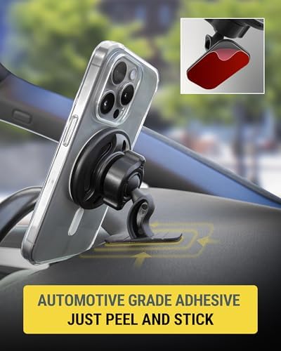 Scosche MagicMount SMSDV MagSafe Dashboard/Vent Car Mount, Magnetic Cell Phone Holder, Phone Stand for Dash/Vent Compatible with iPhone 16/15/14/13/12/Pro/Max/Plus/Mini/MagSafe Case, Pack of 2