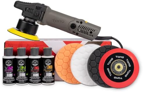 Chemical Guys TORQX Random Orbital Polisher, Pads, Polishes & Compounds Kit + VSS One-Step Scratch and Swirl Remover Compound Polish - Image 2