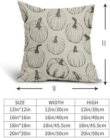 Olive Green Pumpkin Fall Pillow Covers 22x22 Set of 2 Autumn Themed Thanksgiving Harvest Print Decorative Throw Pillows Outdoor Farmhouse Pillowcases Cushion Case Seasonal Decor for Couch Sofa Bed - Image 5
