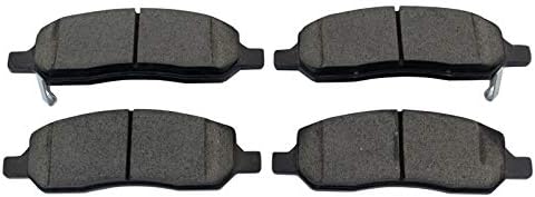 TRQ Rear Brake Pads Ceramic Hardware Wear Sensor