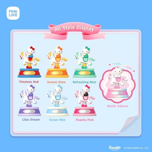 Sanrio Blind Box Light Up Absorption Movable Swing Toy Hello Kitty Style Mini Figurines Pony Series Collectible for Home Car Decor Birthday Gifts, Random One Figure(Hidden Style) - Image 4