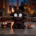 Halloween Highland Cow LED Statue, Vampire Cape Decor by Unknown