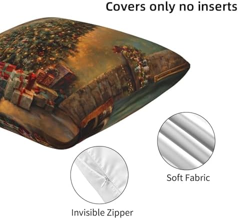 Christmas Tree Pendant Throw Pillow Covers 18x18 inch Set of 2 Pillow Case Cushion Cover for Home Sofa Couch Living Room Car Decor - Image 5