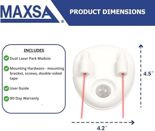 MAXSA 37110-W-RS Park Right Dual Laser Battery Powered Parking Guide White - Image 2