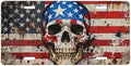 Skull Vintage American Flag Front License Plate 6" * 12" for Women