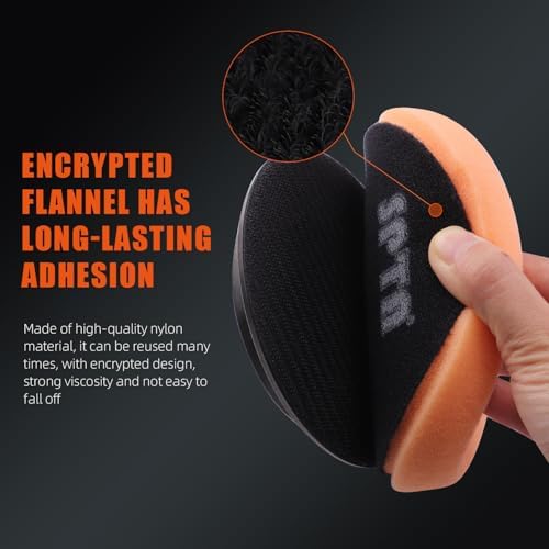 Buffing Polishing Pads, SPTA 5Pcs 4.5 Inch Face for 4 Inch 100mm Backing Plate Mix Cutting force Buffing Pads Cutting Polishing Pad Kit For Car Buffer Polisher Compounding,Polishing, Waxing-FPTFS4-MIX - Image 4