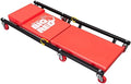 Big RED 36" 2-Piece Padded Rolling Garage/Shop Creeper, Mechanic Cart with Headrest and 6 Casters, Red TR7565R Torin by BIGRED