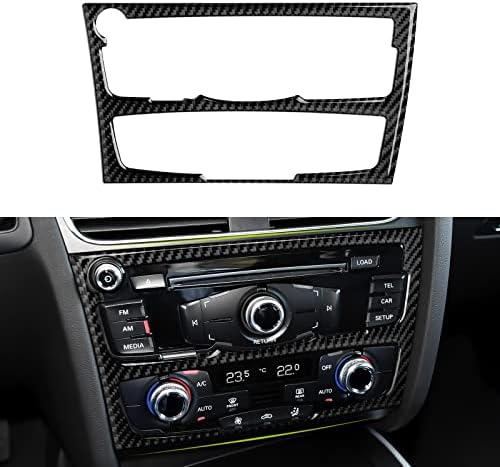 Car Air Conditioning CD Panel Decals for Audi A4 A5 S4 S5 RS4 RS5 Q5 Accessories Carbon Fiber Interior Stickers, Style C