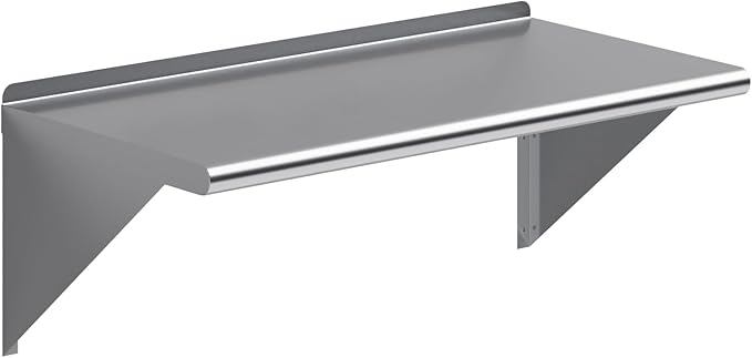 AmGood 36" Long X 18" Deep Stainless Steel Wall Shelf | NSF Certified | by AmGood