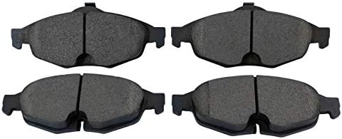 TRQ Front Brake Pads Ceramic Hardware Wear Sensor