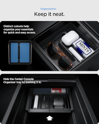 Spigen Console & Armrest Organizers for Tesla Model Y Juniper, 3 Highland