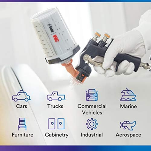 3M PPS Series 2.0 Paint Spray Gun System Refill Kit with Lids and Liners, 26171, Midi, 13.5 oz, 200-micron Filter, Use for Cars, Furniture, Home, 12 Disposable Lids, 12 Liners and 16 Sealing Plugs - Image 5