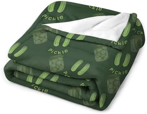 Socira Green Funny Pickle Blanket Throw Blanket Green Funny Pickle Gifts for Women Men Soft Sofa Throws for Travel Camping Bed Home Decor Car Birthday Gift 50"*60"（130 * 150cm） - Image 3