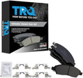 TRQ Front Brake Pads Ceramic Hardware Wear Sensor