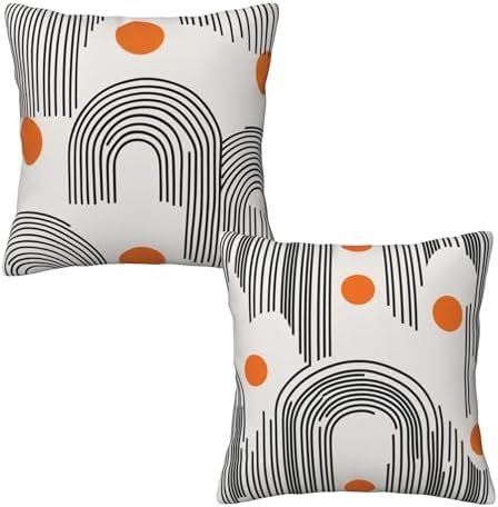 Mid Century Modern Throw Pillow Covers 18x18 inch Set of 2 Pillow Case Cushion Cover for Home Sofa Couch Living Room Car Decor by Mshutbna