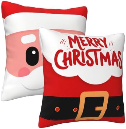 Cute Merry Chrismas Throw Pillow Covers 18x18 inch Set of 2 - Image 2